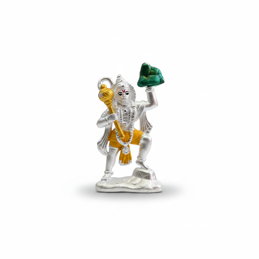 Silver Lord Hanuman Idol